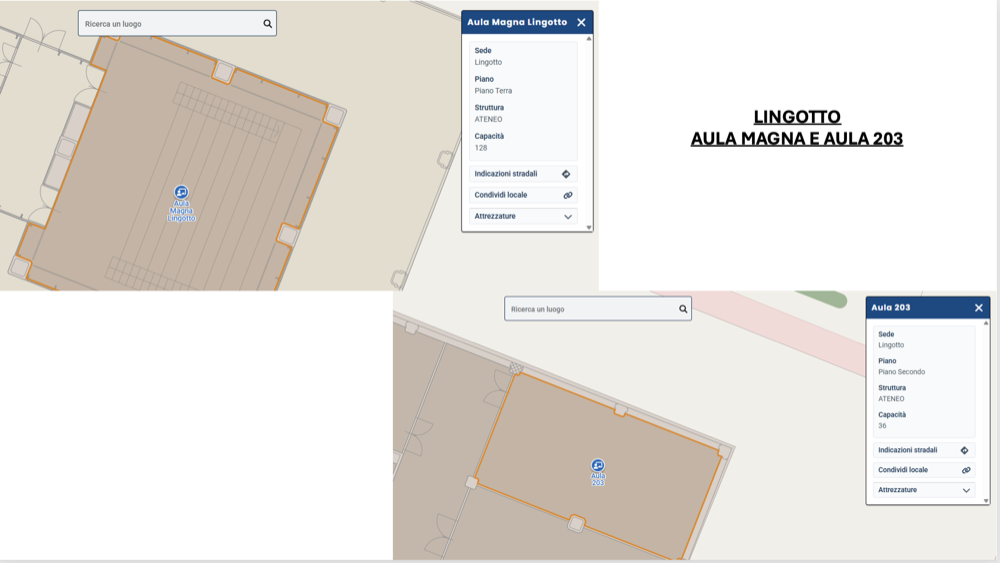 Map of Aula Magna Lingotto